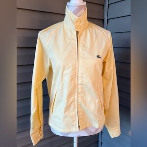 Vintage IZOD Lacoste Full Zip Jacket Yellow Mad In Japan  Sz S
